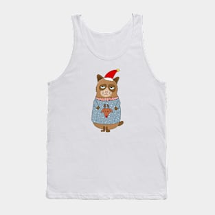 Funny Raccoon Christmas Tank Top